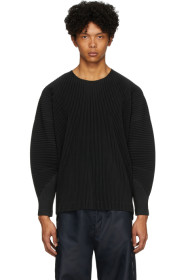 Homme Plissé Issey Miyake - 黑色 Basics 长袖 T 恤