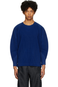 Homme Plissé Issey Miyake - 蓝色 Basics 长袖 T 恤