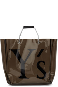 Y's - Cabas en PVC à logo noir