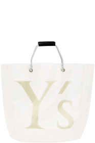 Y's - Cabas en PVC à logo blanc