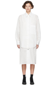 Y's - White Layered Shirt Dress