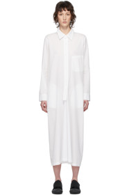 Y's - White Long Shirt Dress