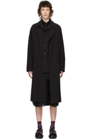 Y's - Black Layered Coat