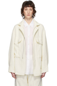 Y's - Off-White Military Blouson Jacket