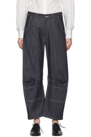 Y's - Indigo U-Gusset Wide Jeans