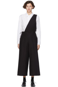 Y's - Black One Shoulder Overalls
