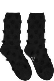Y's - Grey Polka Dot Socks