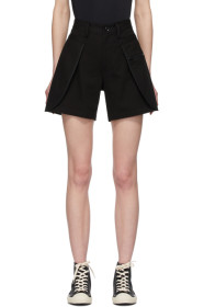 Y's - Black Cover Pocket Shorts