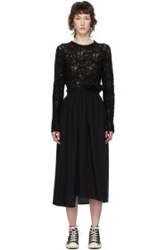 Y's - Black Shoulder Strap Skirt