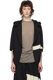 Y's - Black French Wrap Cardigan