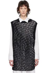 Y's - Black Knit Sleeveless Crewneck Sweater