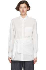 Y's - White K-Wrap Cloth Shirt