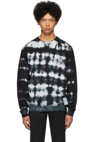 Satisfy - Pull molletonné à motif tie-dye bleu et noir Raceday