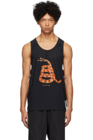 Satisfy - 黑色 Snake Race Singlet 背心