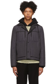 Craig Green - Blouson matelassé gris Worker
