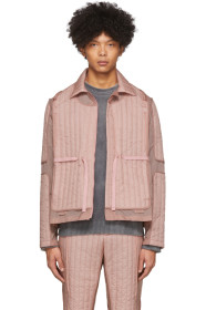 Craig Green - Blouson matelassé rose Skin