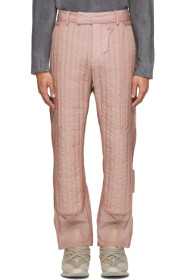 Craig Green - Pantalon matelassé rose Skin