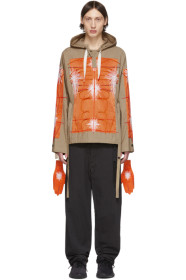 Craig Green - SSENSE 限定 カーキ & オレンジ Cagoule エンブロイダリー フーディ