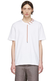Craig Green - T-shirt blanc Laced exclusif à SSENSE