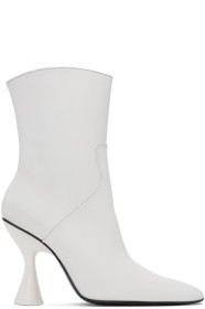 Dorateymur - White Nappa Stainless Boots