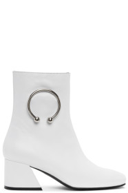 Dorateymur - White Leather Nizip Boots