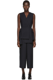 Enfold - Navy Layered Jumpsuit