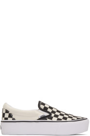 Vans - Black Checkerboard Classic Slip-On Sneakers
