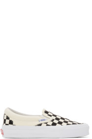 Vans - Black & Off-White Checkerboard OG Classic Slip-On LX Sneakers