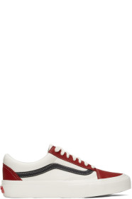 Vans - Red & Off-White OG Old Skool VLT LX Sneakers