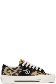 Vans - Tan & Black Leopard OG Sid LX Sneakers