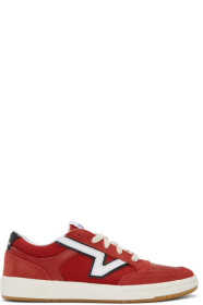 Vans - Red & White Serio Collection Lowland Cc Sneakers