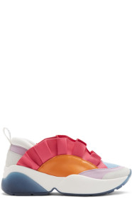Emilio Pucci - Orange & Pink Ruffled Jungle Joy Sneakers
