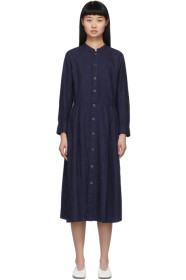Blue Blue Japan - Indigo Flannel Dress