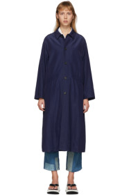 Blue Blue Japan - Indigo Wavy Rayon Coat