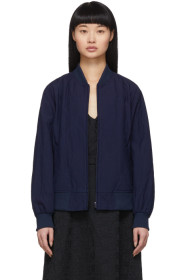 Blue Blue Japan - Indigo Quilted Bomber Jacket