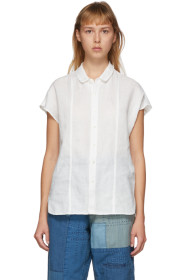Blue Blue Japan - White Linen French Sleeve Shirt