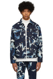 Blue Blue Japan - Blouson bleu Kago Bassen