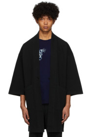 Blue Blue Japan - Blouson noir Firm Jersey Hanten
