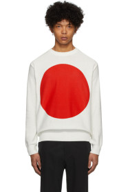 Blue Blue Japan - Pull blanc Big Circle