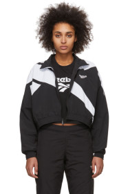 Reebok Classics - Black & White Cropped Vector Track Jacket