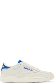 Reebok Classics - Off-White & Blue Club C 85 Sneakers