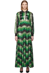 adidas Originals - Green Anna Isoniemi Edition Sequinned Long Dress