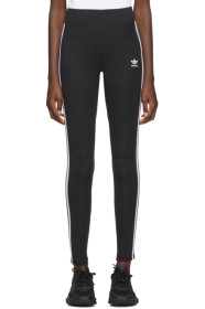adidas Originals - 黑色 3-Stripes 打底裤