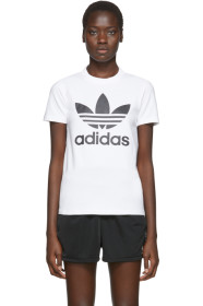 adidas Originals - 白色 Trefoil T 恤