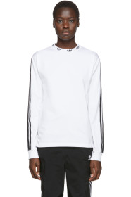 adidas Originals - 白色 Trefoil 长袖 T 恤