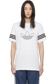 adidas Originals - 白色 Outline Trefoil T 恤
