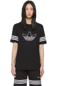 adidas Originals - 黑色 Outline Trefoil T 恤