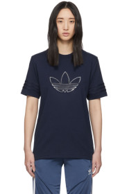 adidas Originals - 海军蓝 Outline Trefoil T 恤