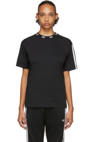 adidas Originals - 黑色 Trefoil Collar T 恤