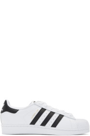 adidas Originals - 白色 & 黑色 Superstar 运动鞋
